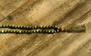 EVOLUTION African Turquoise Knotted Mala