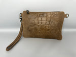 Incandela nude crossbody clutch