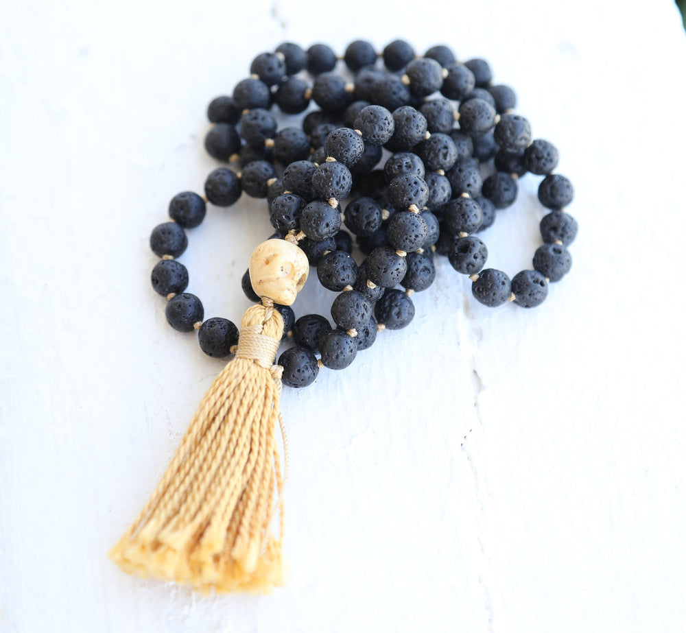 Lava Knotted Mala