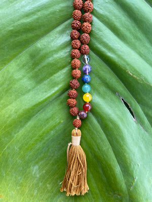 Chakra Stone Rudraksha Mala