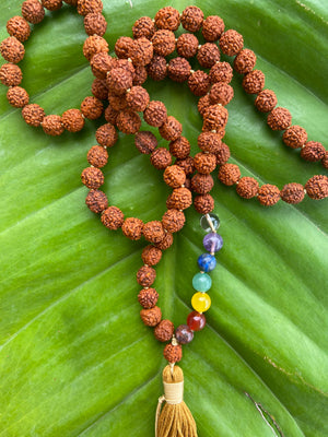 Chakra Stone Rudraksha Mala