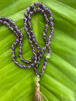 Amethyst and Quartz Mala