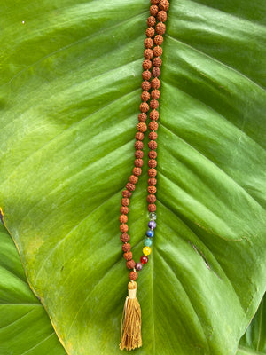 Chakra Stone Rudraksha Mala