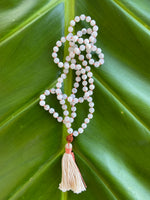 Moonstone and Rudraksha Knotted Mala