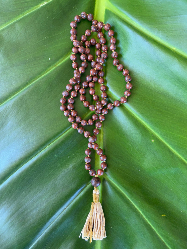 Red Jasper Knotted Mala